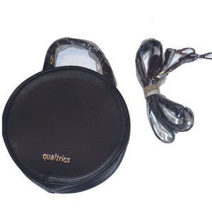 Qualtrics Round Crossbody Black Bag Purse